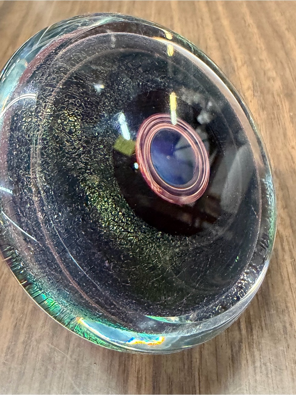 HL Murat Art Glass Conical Hand Blown Paperweight 1999 - Picture 3 of 5